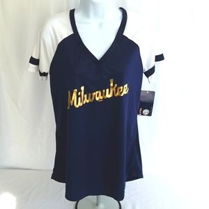 Genuine Merchandise Women's Milwaukee Brewers Jersey Size Small